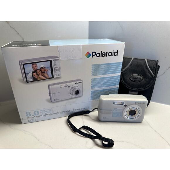 2008 Polaroid t830 Digital Camera with Cords and Case - - Picture 1 of 9